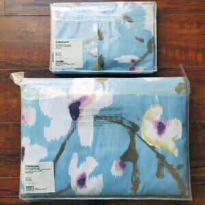 Crate & Barrel floral Duvet Cover Queen/Full with 2 matching standard shams